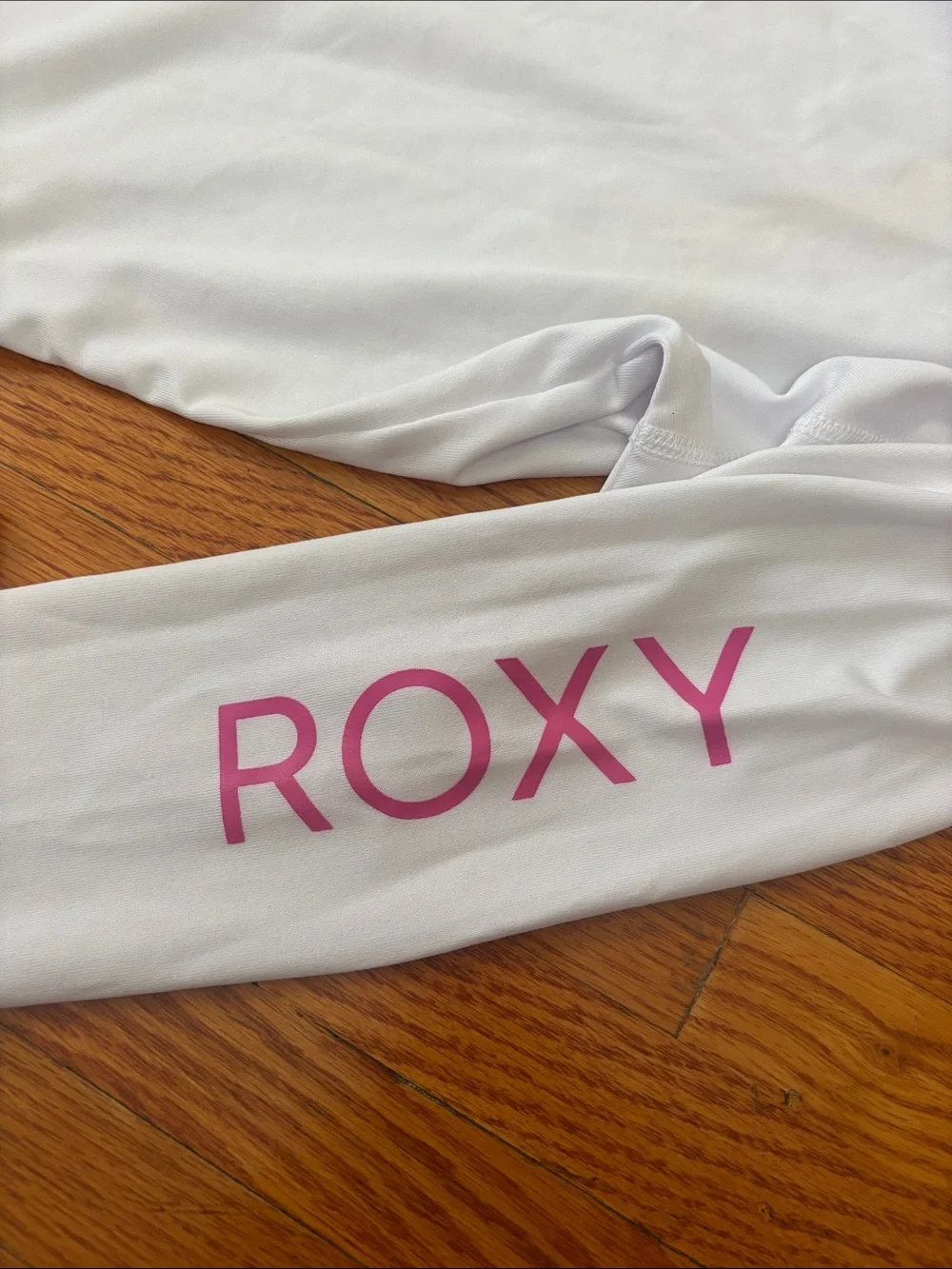 Roxy white girls rash guard top